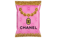 Pink Designer Inspired Chip Bag Template | Luxury Quilted Gold Chain Birthday Favors (Digital Download)