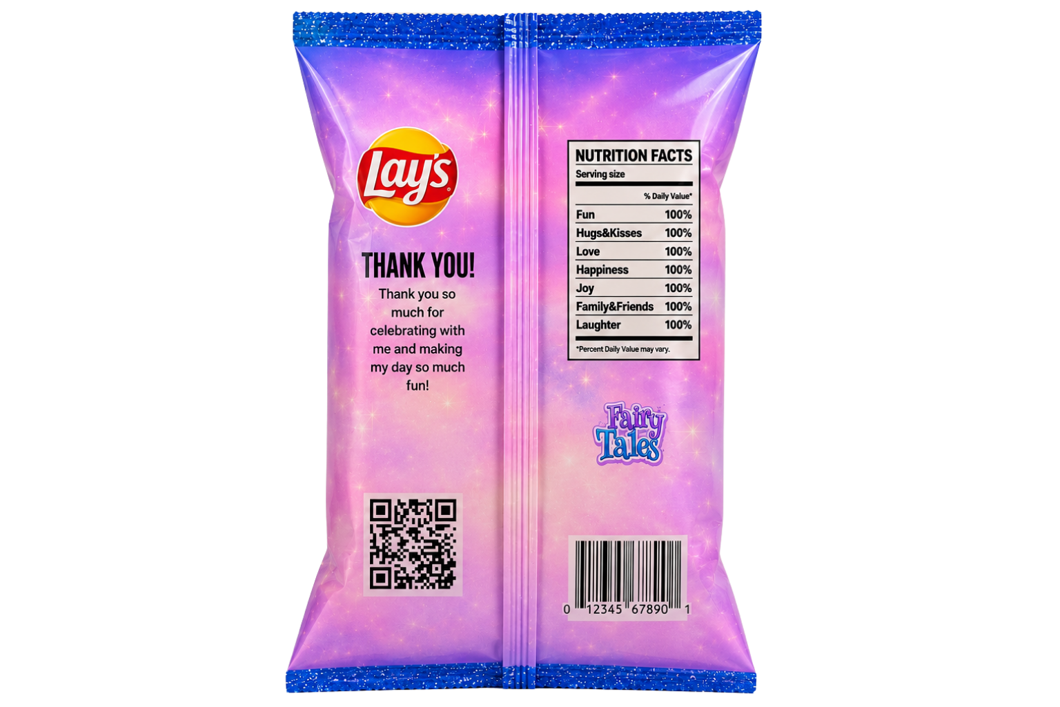 Fairy Tale Princess Chip Bag Template | Magical Castle Birthday Party Favors (Digital Download)